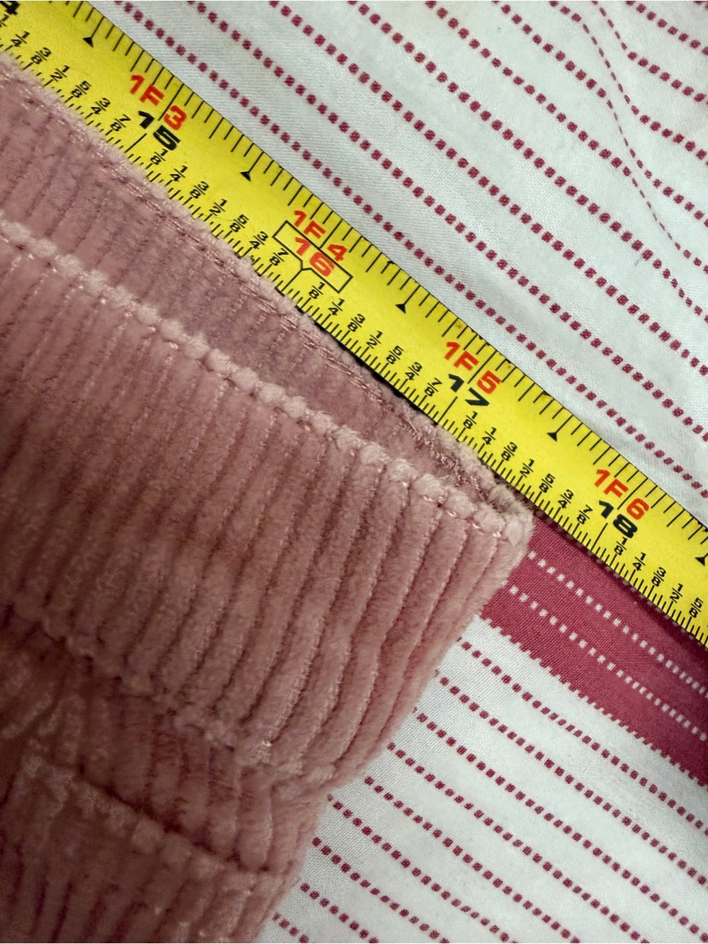 LOFT Women's Pink Corduroy Jeans Sz 12 Raw Hem Like New! - Picture 12 of 12